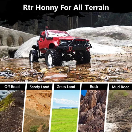 Miniatura 4 de Camión RC a control remoto Rock Crawler todoterreno 1:16 2.4G 2CH 4WD vehículos de carreras todoterreno RC para niños juguete de escalada camión