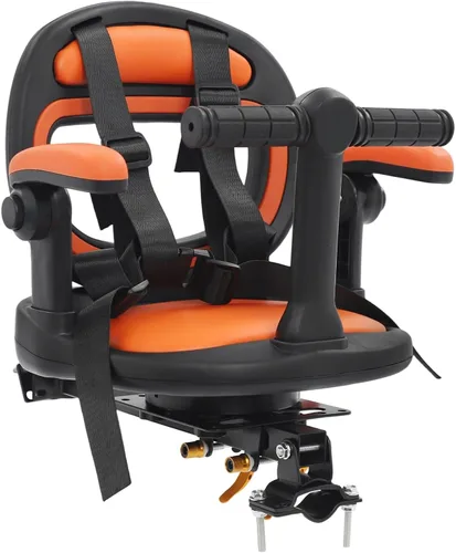 Miniatura 10 de Asiento de bicicleta para niños, asiento delantero de bicicleta para niños, asiento de bicicleta con rotación de 360° y reposabrazos ajustables