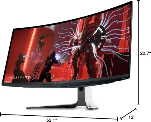 Miniatura 16 de Alienware - Monitor curvado para juegos Quantom Dot-OLED AW3423DW de 34.18 pulgadas, 3440 x 1440 píxeles a 175 Hz, curvatura 1800R, verdadero 0.1 ms
