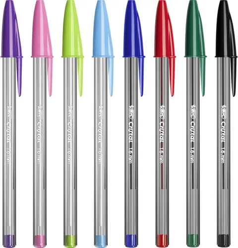 Miniatura 2 de BIC Cristal - Bolígrafos de bola, paquete de 8, colores surtidos (Fashion + Estándar) - Punta de 1,6 mm con escritura suave