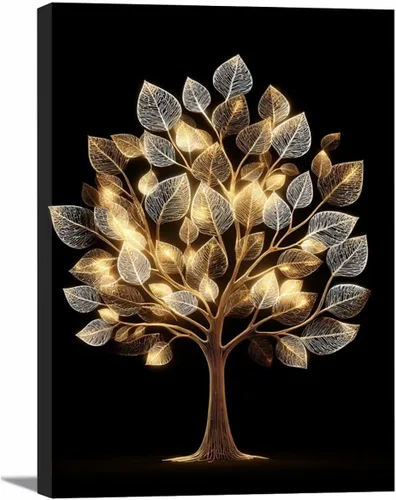 Miniatura 33 de VOCBAN Tree of Life Wall Art The Picture Artwork Canvas Prints Tree Pictures Poster Retro Artwork for Bedroom Living Room Home Decoration(blue blue