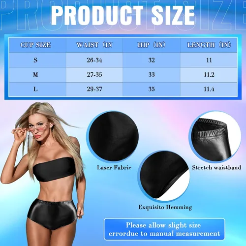 Miniatura 2 de Toulite Juego de 5 faldas de lentejuelas con flecos para mujer, bufanda de danza del vientre, pantalones cortos metálicos para baile, plumas rave