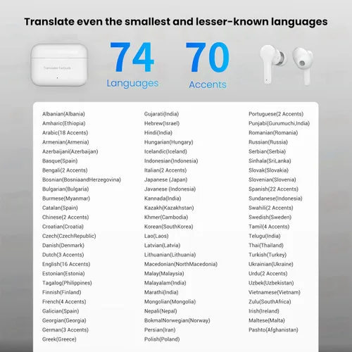 Miniatura 8 de ANFIER M3 Traductor Auriculares Negro + M6 Traductor Auriculares Blanco