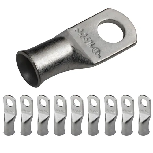Miniatura 156 de SELTERM 5 piezas terminales de cable de cobre estañado 1/0 AWG perno de 1/2", extremos de cable de batería, terminales de anillo, conectores