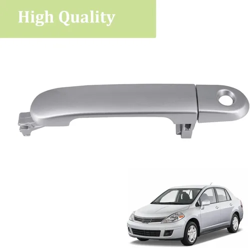 Miniatura 4 de Manija de puerta con orificio de cerradura Compatible con Nissan Versa 2007-2011 Tiida 2007-2012 82641EL12A N1310130 Manija de puerta exterior Tono