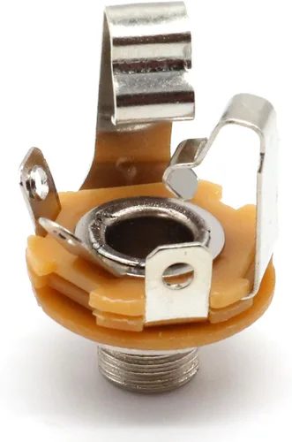 Miniatura 2 de LOCHSOEL Enchufes de montaje en panel de enchufe estéreo hembra de 0.250 in (1/4 pulgadas), cables de conexión, adaptador de conector de micrófono