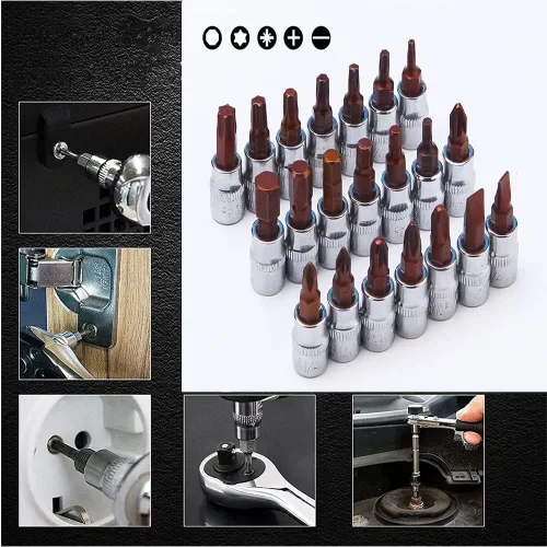 Miniatura 6 de Utoolmart 1/2-Inch Drive x T50 Torx Bit Socket S2 Acero 55mm/2.17" Longitud Auto Reparación Herramienta Listo Impacto 2 Pcs