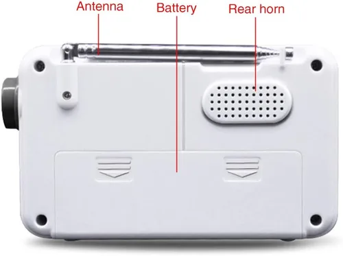 Miniatura 3 de UXELY Altavoz de ducha - Radio AM/FM con pantalla LCD, estéreo portátil con puerto para auriculares para el hogar, playa, bañera de hidromasaje, baño
