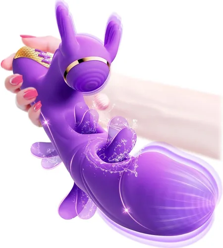 Juguetes sexuales vibradores para mujeres - Vibrador conejo 4EN1 con 10 aleteos, 10 vibraciones y 7 golpeteos, vibradores de punto G, consoladores,