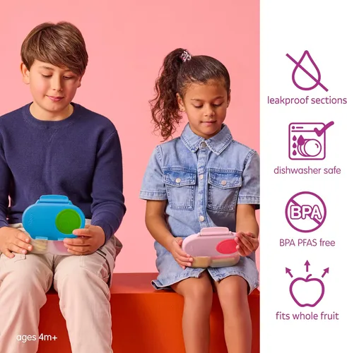 Miniatura 2 de b.box Caja de aperitivos – Mini caja Bento a prueba de fugas para niños y niños pequeños, recipientes de aperitivos de 2 compartimentos para niños