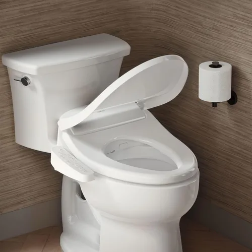Miniatura 3 de Kohler PureWash E580 Asiento de Inodoro Bidé Alargado, Blanco, Tapa de Cierre Silencioso Previene Golpes, Boquilla Autolimpiante, Presión de Agua