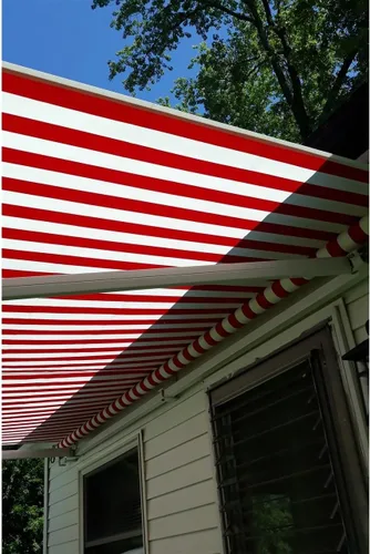 Miniatura 8 de ALEKO Repuesto de tela para toldo de patio, 6.5 x 5 pies, cubierta de toldo 100% poliéster, sombra, terraza, balcón, protección UV, rojo/blanco