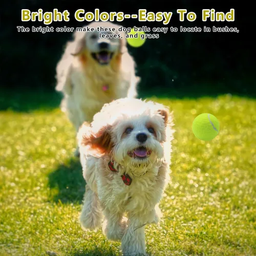 Miniatura 6 de Magicorange Paquete de 6 pelotas de tenis pequeñas, pelotas de tenis de 2 pulgadas para perros, pelota colorida y fácil de atrapar para mascotas