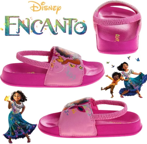 Miniatura 5 de Disney Minnie Mouse, Encanto, Mickey, Lightning McQueen, Frozen Elsa Anna Girl - Sandalias de verano para niños con correa trasera para la playa