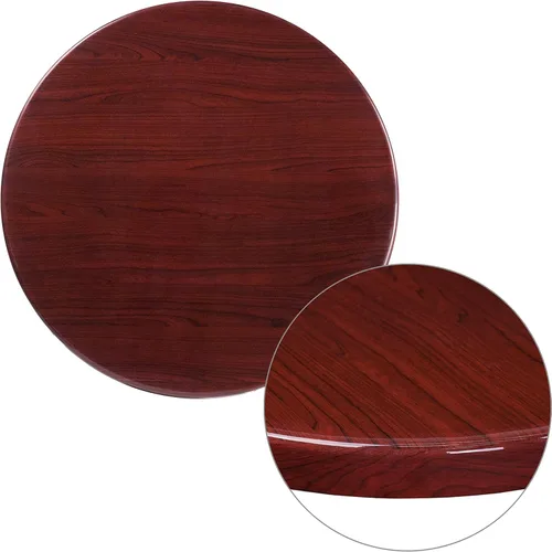 Miniatura 6 de Flash Furniture - Tapa de mesa de resina brillante de 30.0 x 48.0 pulgadas, con borde caído de 2.0 pulgadas de grosor