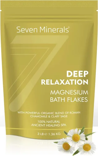 Miniatura 6 de Seven Minerals Relaxing Legs - Escamas de cloruro de magnesio de 3 libras, absorbe mejor que la sal de Epsom, fórmula única de remojo de pies