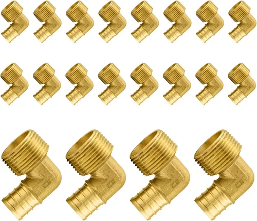 Miniatura 12 de Paquete de 5 accesorios PEX, adaptador de codo NPT roscado macho de 1/2" PEX x 1/2", ASTM F1807