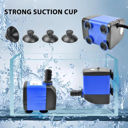 Miniatura 3 de CHANCS Bomba de agua sumergible 10W 158GPH AC 110V FishTank Bomba 4.1ft High Liftfor acuario hidroponía 10W x 600L/H