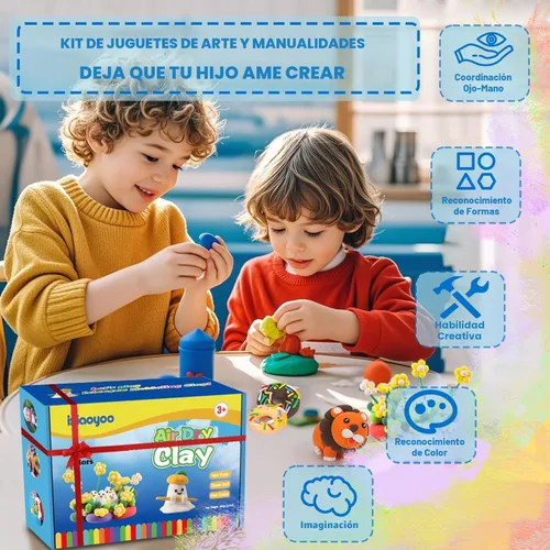 Miniatura 5 de Ixiaoyoo - Arcilla de secado al aire, 30 colores de plastilina para niños, juguetes de modelado de bricolaje con herramientas de escultura, suave