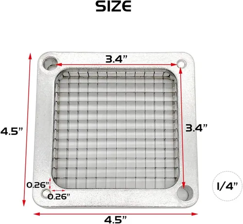 Miniatura 2 de Cuchilla de repuesto de 1/4 pulgadas, hoja de acero inoxidable 440C para cortador de frutas y verduras comerciales, hoja intercambiable y juego