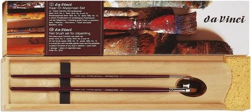 Miniatura 9 de da Vinci Brushes 4250DV - Juego de pinceles para acuarela, tamaño 2, tamaño inclinado 10, ovalado tamaño 12, negro 3