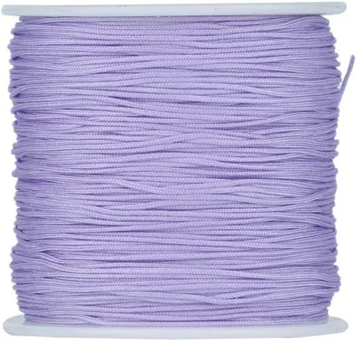 Miniatura 26 de Cordón de nailon trenzado de 150 yardas, cuerda roja de 0.020 in para pulsera, hilo de cuentas de nailon para collar Kumihimo, joyas, borlas