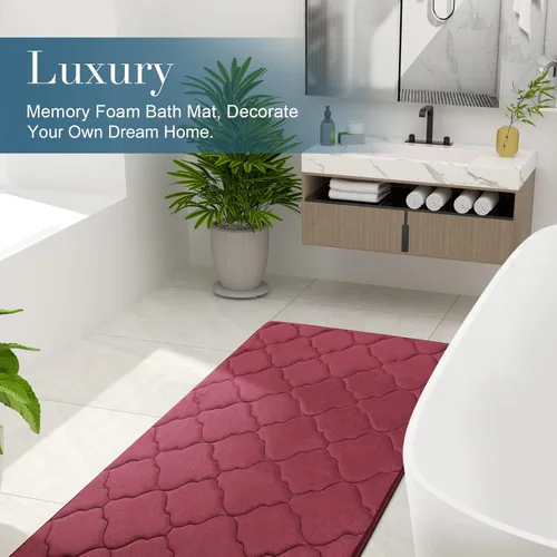 Miniatura 7 de OLANLY Alfombra de Baño de Espuma Viscoelástica de 24 x 16 pulgadas, Ultra Suave y Absorbente, Alfombras de Baño Antideslizantes, Cómodas, Lavables