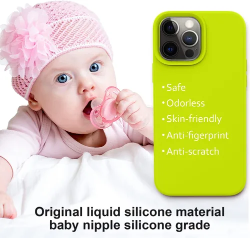 Miniatura 2 de Vooii Funda compatible con iPhone 12/12 Pro, silicona líquida de grado de piel de bebé, cuerpo completo, carcasa protectora delgada con bordes