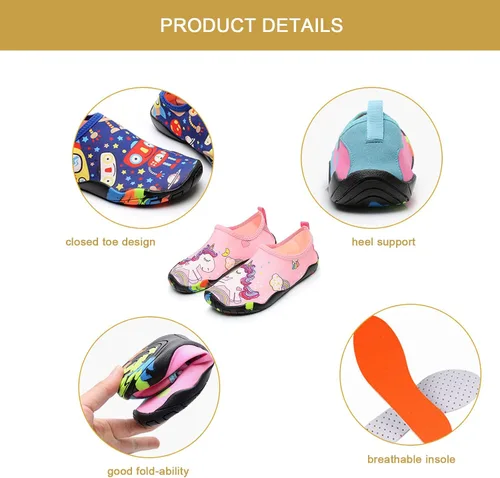 Miniatura 2 de Zapatos de agua para niños pequeños zapatos de natación de suela suave gruesa para niños deportes al aire libre calcetines acuáticos descalzos