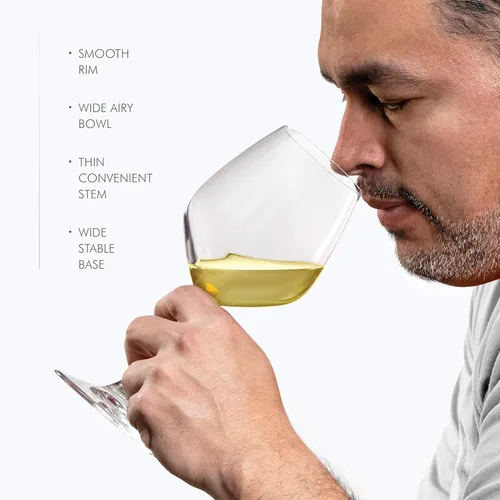 Miniatura 5 de Paksh Novelty Copas de vino blanco italianas - Juego de copas de vino para fiestas, bodas, regalos - Copa de vino transparente, para vino tinto