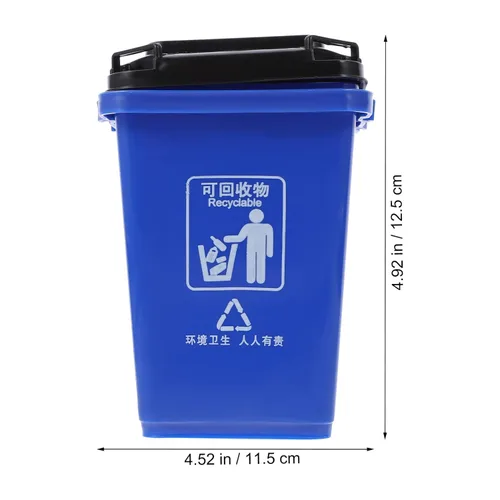 Miniatura 9 de Alipis 2 mini botes de basura y reciclaje en la acera de basura para bolígrafos, lápices, soporte para brochas de maquillaje, organizador