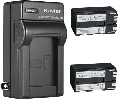 Miniatura 7 de Kastar Paquete de 4 baterías BP-930G y cargador de pared CA de repuesto para Canon ES8000V ES8100V ES8200V ES8400V ES8600 GL1 GL-1 DM-GL1 GL2 GL-2