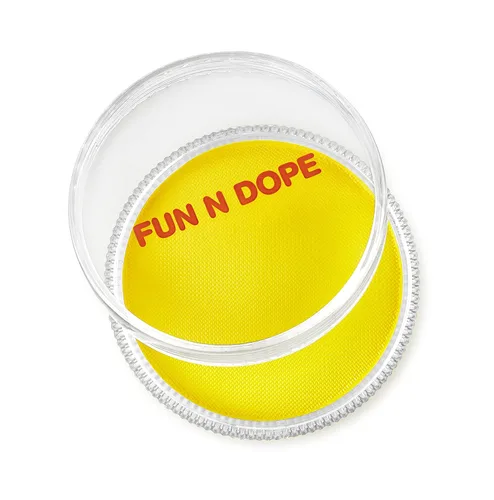 Fun N' Dope - Pintura facial para niños y adultos (amarillo mate), pintura corporal no tóxica a base de agua de grado profesional, pintura facial