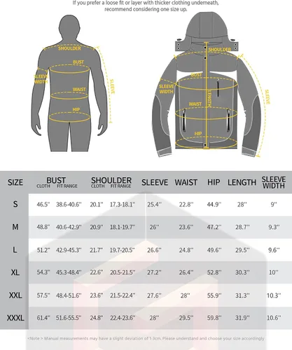 Miniatura 6 de Wulcea Chaqueta térmica de grafeno para hombre con forro de piel con batería de 7.4V 16000mAh