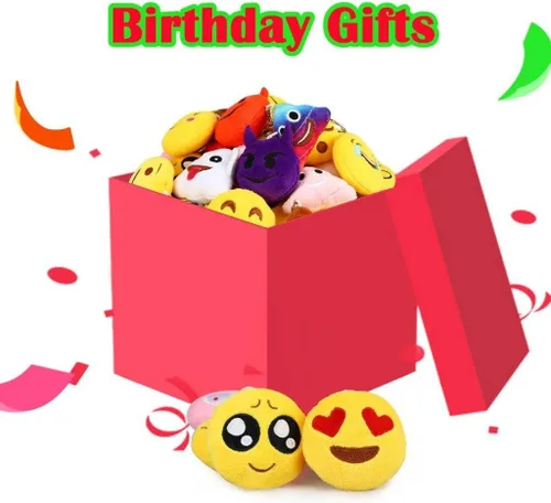 Miniatura 3 de Dreampark Emoji - Llavero de felpa para niños, diseño de emoji, ideal para fiestas de Navidad o cumpleaños, 2 pulgadas