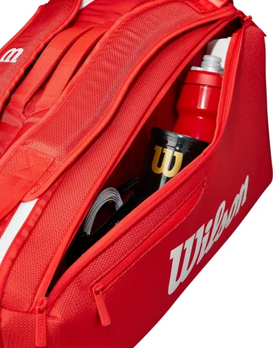 Miniatura 6 de Wilson 2025 Super Tour - Bolsas para raquetas de tenis rojas - Rojo/Blanco