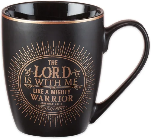 Miniatura 8 de Christian Art Gifts Taza de café de cerámica negra mate – 12 oz. Taza de café y té inspiradora sin plomo ni cadmio para hombres y mujeres