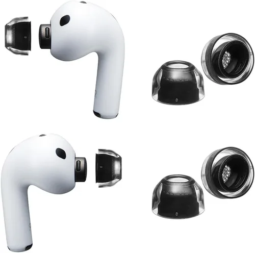 XELASTEC 2 Puntas de Reemplazo para AirPods Pro 3 – Material Adaptable al Calor Corporal, Sellado Sin Costuras, Filtro Micro de 12 Agujeros, Puntas