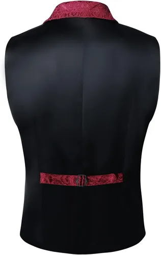 Miniatura 3 de chmakmt Chaleco victoriano steampunk gótico estampado de cachemir con cuello en V y cuello en V para hombre