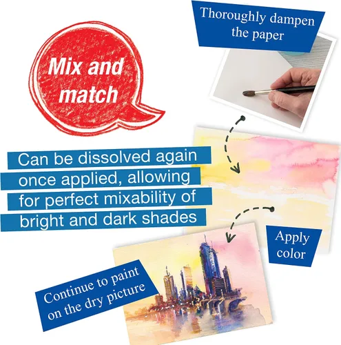 Miniatura 4 de Faber-Castell Juego de pintura de acuarela, 24 tubos de acuarelas líquidas (0.3 onzas líquidas) y paleta de pintura para mezclar, suministros