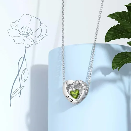 Miniatura 3 de SEVENWELL Birthstone Charms with Birth Month Flower Engraved Fit Charms Pandora Bracelet 925 Sterling Silver Beads Charms Happy Birthday for Women