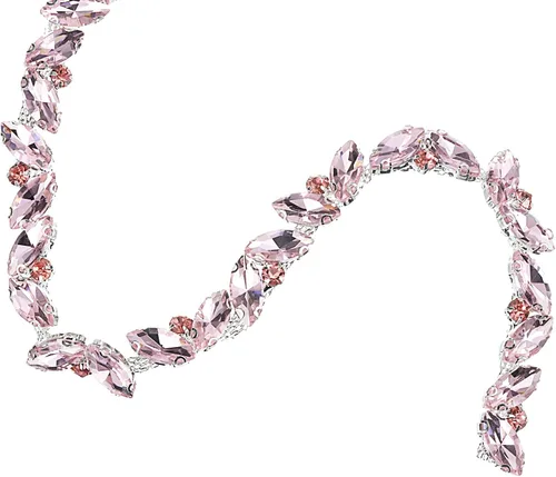 Miniatura 13 de uxcell Borde de cadena de diamantes de imitación de 1 yarda, aplique de cadena de cristal brillante de 0.394 pulgadas para costura, joyería