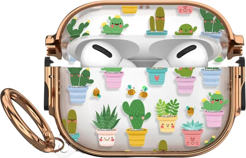 Miniatura 38 de Maxjoy Funda para AirPods 3 con cerradura, bonita funda protectora rígida para AirPod 3 de tercera generación para mujeres y hombres con llavero