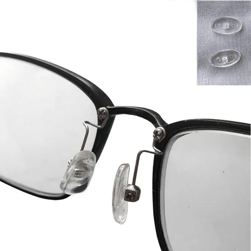 Miniatura 5 de 1 par de lentes de puente de nariz, lentes de repuesto de metal, piezas de repuesto, almohadillas de nariz, kits de reparación y destornillador