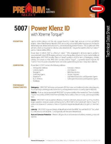 Miniatura 9 de PRIMROSE Power Klenz ID 5007 Premium Select - Aditivo para combustible diésel