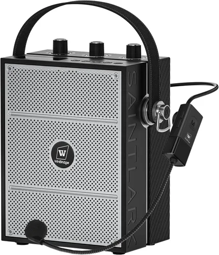 Amplificador de voz, sistema PA portátil con micrófono de diadema inalámbrico y altavoz, micrófono portátil Bluetooth de 40W y altavoz para