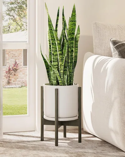Miniatura 12 de GENTINGBRO Soporte Ajustable para Plantas de Interior, Soporte de Bambú para Plantas que se Ajusta a 8 9 10 11 12 Pulgadas, Pequeño Soporte