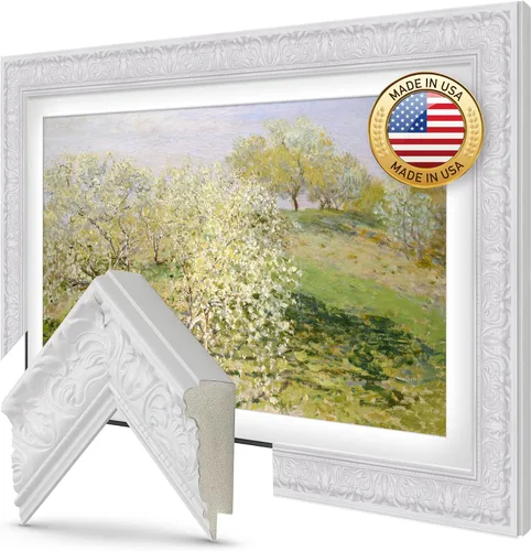 Miniatura 9 de Tuscan - Marco de TV blanco brillante de 32 pulgadas, compatible solo con televisores Samsung The Frame