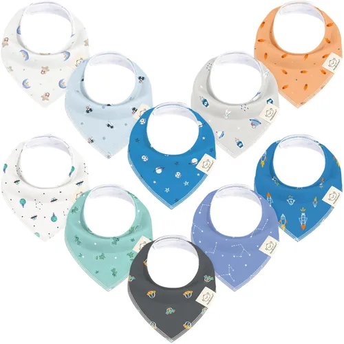 Miniatura 42 de KeaBabies - Juego de 8 baberos tipo bandana para bebés, niñas y niños - Baberos de algodón orgánico para babeo y dentición para recién nacidos