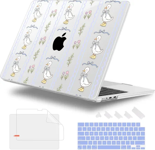 Miniatura 18 de Funda para MacBook Air 2026/2025/2024/2023 de 15 pulgadas M5 A3448/M4 A3241/M3 A3114/M2 A2941, elegante funda protectora rígida para MacBook Air